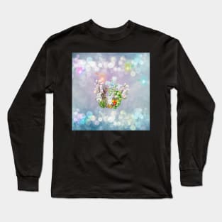 Sweet easter design with bunny and cross Long Sleeve T-Shirt